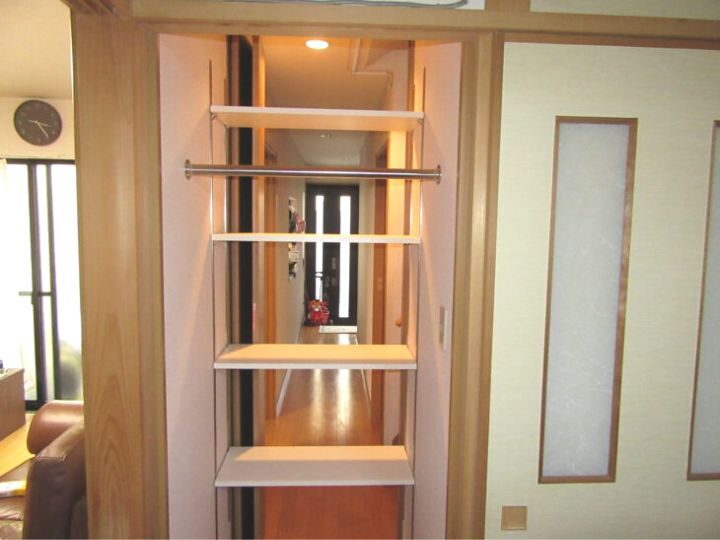 兵庫県尼崎市M様　廊下に収納棚を♫大工の作る造作収納棚リフォーム