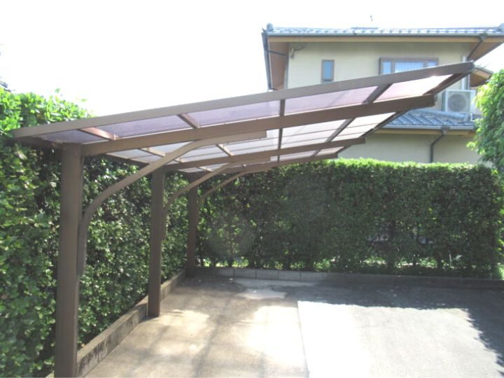 台風被害による　ガレージ屋根・駐車場（修繕リフォーム）工事　堺市美原　三基興産様