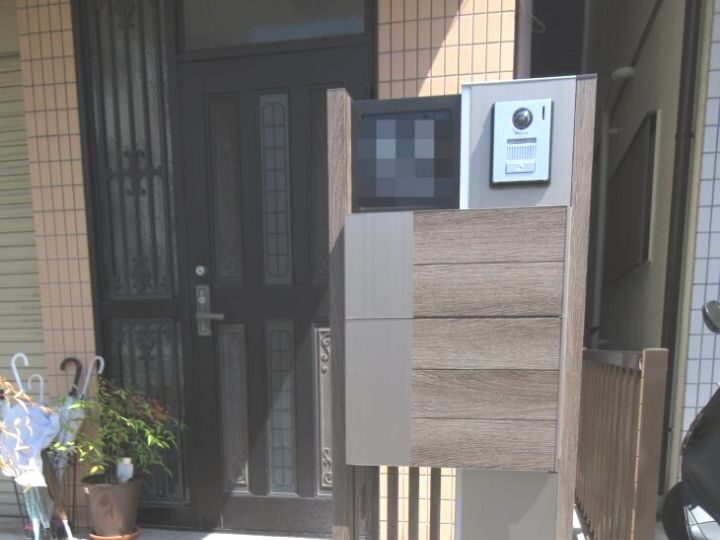 【外構リフォーム】門扉・ポスト復旧工事 寝屋川市 M様邸