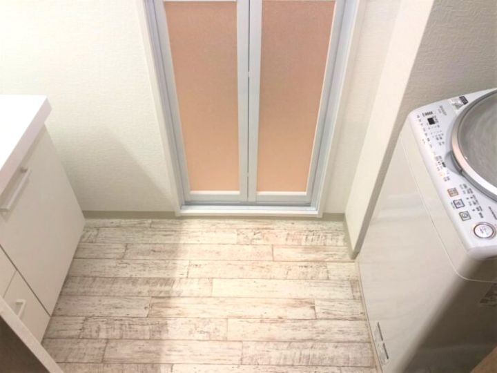 【内装リフォーム】洗面室のクッションフロア交換　松原市　I様邸