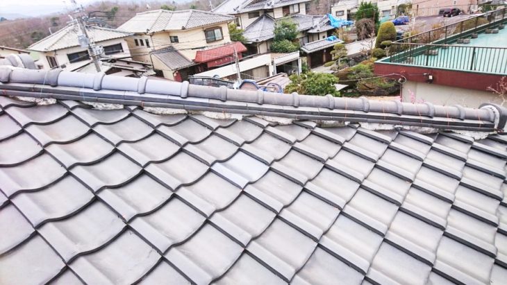 【台風被害復旧工事】屋根瓦修復リフォーム　富田林市　K様邸