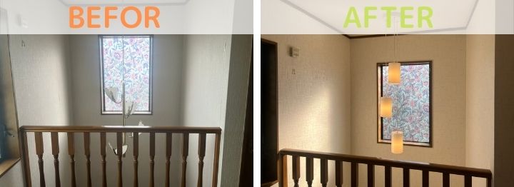 T様邸クロス貼替工事ビフォーアフター