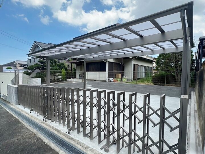   【戸建てリフォーム】外構リフォーム　アコーディオンゲート設置工事　 富田林市　U様